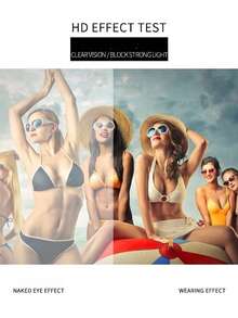 4/3/1 件 2025 新款个性复古圆框时尚眼镜，女士金属双环大框眼镜，户外派对嘻哈情侣趣味日常佩戴时尚眼镜，送给她作为情人节节日礼物。 - 彩色 - 查看 8