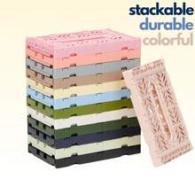 Multipurpose Foldable Storage Basket, Solid Color, Home Use