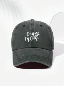 1 Stück unisex Hunde Pfote & Mutter Muster Vintage Baseball Kappe, personalisiertes minimalistisches Design geeignet für Outdoor Sport, Wandern, Lässig Tragen, verstellbare Größe, Mode & vielseitig