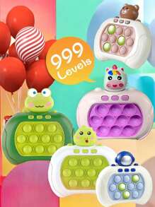 1Pc Generation4 Quick Push Game Console 999 Levels 4 Modes Pop Fidget Toys - Handheld Fast Push Bubble With Instant Sound Feedback, ,Sensory Electronic Whack-A-Mole Game Machine For Anxiety Stress For Teens,Adults,Birthday Gifts