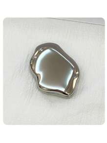 1pc Stainless Steel Small Mirror, Makeup Mirror Supports Engraving, Birthday, Flower, Zodiac, Cloud, Heart Design, Compact And Portable,Multi-Functional,Ornamental,Letter,Solid Color,Exquisite,Stylish,Vintage,Modern,Colorful,Leisure,Basics,Casual,Soft,Unique,Customized,Personalized,Custom,Ideal Gifts For Her,Girlfriend,Her,Grandparents,Family,Boyfriend,Friends,Mother's Day Gifts Women