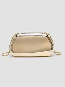 1 pieza Bolso de embrague de acrílico, para el Día de San Valentín, cómodo y de moda, bolso de mano elegante, opción de regalo personalizada, accesorio 2025, estilo de moda adecuado pa - Champán - Ver 4
