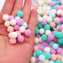 Macaron Mix Pompoms Fur Balls Fluffy Soft Pom Pom 10/15/20/25/30mm Multicolor Pompones Fur Ball High-Elastic PomPom Creative Craft Supplies