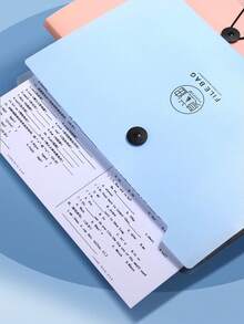 1pc Solid Color Accordion Document File Folder, A4 Zipper Organizer Bag, Student Test Paper Holder, Large Capacity Storage, Certificate Collection, Multi-Layer Buckle Portfolio, Subject Divider Binder, Cartoon Transparent Sleeve, 8/12 Slots Optional, Pastel Japanese Style, Muted Color Tones, Business File Folder, Music Score Holder, Maternity Record Book, Compartment Organizer, Creative Briefcase, Expandable Snap Closure, Waterproof Anti-Dirty, School Prizes, Back To School/Graduation Gifts, Unisex,School Supplies - Multicolor - View 8