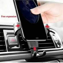 1 pieza Soporte de teléfono móvil multifuncional para salida de aire del coche, soporte de teléfono para coche por gravedad con patrón, accesorios para el automóvil