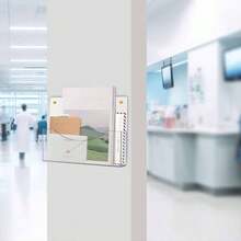 1pc Clear Acrylic Wall File Holder, Medical File Chart Rack With Open Side For Wall Mounting, Sturdy - Multicolor - View 8