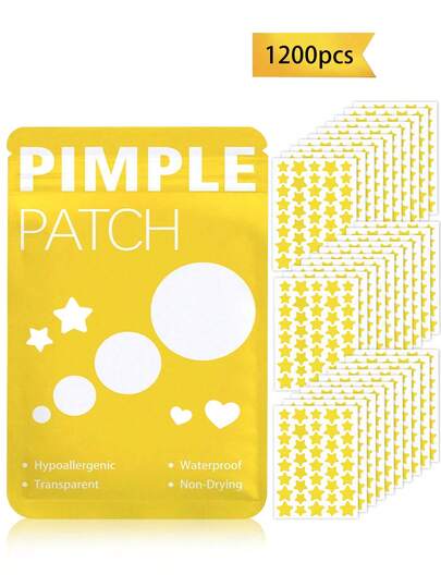 星形脸贴 - 装饰贴纸，温和不刺激，防水透气，日常必备，方便携带，适合旅行、聚会、化妆技巧，也是拍照的完美道具