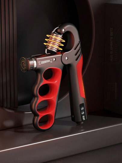 جهاز تقوية قبضة اليد القابل للتعديل من 5 إلى 60 كجم مع عداد ميكانيكي، ممدد المعصم، تمرين رياضي في الجيم، مقاومة قابلة للتعديل لتقوية القبضة