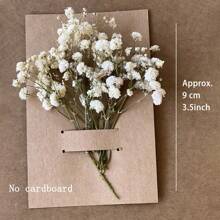 100 piezas exquisitas de pequeñas flores secas de color rosa pálido de respiración de bebé - Delicadas flores de Gypsophila de color marfil para rellenar jarrones, decoración de bodas, hogar, oficina, fiestas, jardín, elaboración de tarjetas, manualidades DIY y arreglos florales, de larga duración, realistas y fáciles de usar