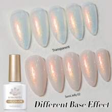 BORN PRETTY BORN PRETTY Esmalte de uñas en gel de 10ml con brillo aurora, ultra brillante, cromado, camaleónico, láser, que se retira con remojo, para arte de uñas UV