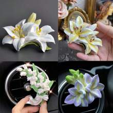 1 pieza Molde de silicona con forma de flor de lirio freesia 3D, moldes hermosos de lirios del valle para decoración DIY con resina y arcilla polimérica, jabón, velas aromáticas, cera de aromaterapia, yeso, gotas, joyería