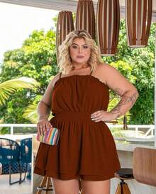 Plus Size Amanda Dress Delicate Little Girl's Rounded Fashion Young Fashion Larger Fashion - 鏽棕色 - 查看 2