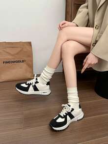 New Minimalist Lace-Up White Sneakers, Fashion Casual Sports Shoes, Popular Shoes, Soft Bottom Lightweight Comfortable Breathable Running Shoes, Versatile Women Shoes