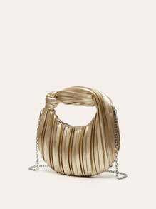 zijinling Women Ruched Handbag, New Cloud Bag, Versatile High-End Crescent Shaped Evening Bag, Dumpling Bag