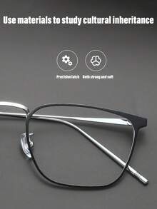 商务眼镜，超薄银色钛金属镜框，镜片采用高清尼龙材质，风格类似CEO高管。即使是时尚男士也无法抗拒它的魅力。此外，其制造工艺精湛，品质卓越。尤其能让人看起来更年轻。 - 槍色 - 查看 6
