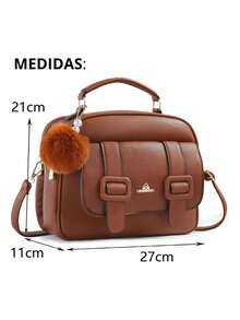 Women's Medium Spacious Crossbody Bag Casual Women's Bag - Burgundy - View 3