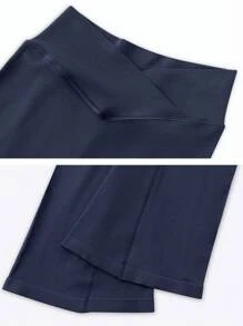 Pantalones de yoga de talle alto con diseño cruzado para mujer, pantalones deportivos para excursionismo al aire libre con efecto levantador de glúteos