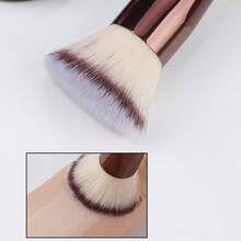Dual-Ended Foundation & Blush Brush - Soft Bristle, Fragrance-Free, Metal Handle, For All Skin Types - Perfect For Flawless Application Of Liquid, Cream, And Powder Makeup,Foundation Brush,Concealer Brush,Blush Brush,Contour Brush,Blush Brush,Bronzer Brush,Powder Brush,Foundation Brush,Blush Brush,Giveaways - Mocha Brown - View 9