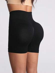 3 件装女士性感提臀内裤健身瑜伽裤高腰收腹跑步短裤束腰透气网眼 - 彩色 - 查看 4