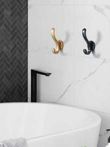 Minimalist Single Coat Hook, Simple Wall Mounted Hooks For Entryway, Closet, Bedroom, Bathroom, Gold Color Clothes Hanger Hook, Bathroom Accessories, Room Decor - Multicolor - View 16