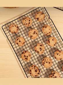 2pcs/1pc Baking Cake Cooling Rack For Restaurant Bread Cooling Rack Black Non-Stick Home Drying Net For Baking Kitchen Gadgets Kitchen Accessories