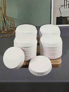 50/100/200pcs White Paper Cup Lids - Durable, Disposable And Stackable Travel Cup Lids - Perfect For Coffee, Tea, Juice And Cold Drinks - Keeps Beverages Clean And Safe