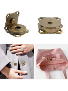 Cierres magnéticos invisibles a presión, cierres magnéticos tipo ciruela, botones de costura, botones metálicos invisibles para coser, broches magnéticos para bolsos, para hacer manualidades, accesorios para bolsos y carteras, bolsos de hombro, botones magnéticos de 14mm para costura, manualidades, bolsos, ropa, botones magnéticos de dibujos animados para coser, botones DIY