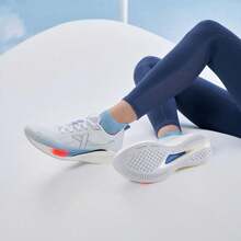 XTEP 5 Pares de Zapatillas de Correr para Mujer Primavera Verano Acolchadas y con Rebote, Cómodas Zapatillas Deportivas Profesionales Duraderas 976318110001 - Nuevo blanco/azul marino - Ver 3