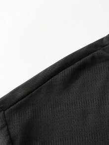 1 pieza Camiseta de mujer de secado rápido, camiseta de manga corta de cuello redondo de seda de hielo, sudadera elástica transpirable de secado rápido, adecuada para entrenamiento fitness de mujeres - Negro - Ver 11