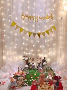 2pcs - Golden Birthday Party Banners, Birthday Party Decoration Banners
