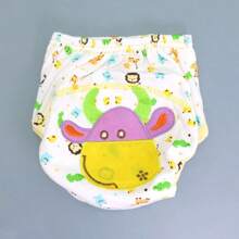 4 piezas de pantalones de entrenamiento reutilizables para niños pequeños, con diseños bordados lindos, transpirables y resistentes al agua, aptos para uso en exteriores