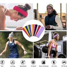 6/14pcs Color Random Unisex Stretchable Headband, Soft Fabric Headband Suitable For Long Hair And Short Hair, Very Suitable For Yoga, Running And Fitness. Home Bathroom Decor Fall Decor Back To School