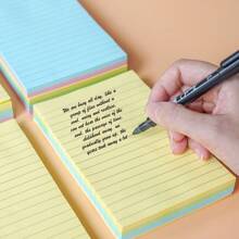 200pcs Small Lined Sticky Notes In 4 Vibrant Colors - Portable, Self-Adhesive Notepad For Students & Office Workers, Easy To Apply & Remove, Ideal For Efficient Note-Taking At Home, School, Or Office