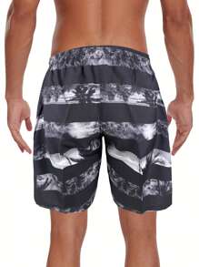 Men's Blue Stripe Board Shorts