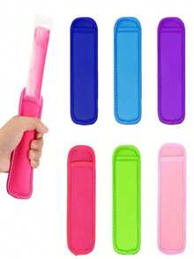 1pc/6pcs Freezer Pop Holders, Reusable & Washable Freezer Pops Protector Bags,Insulated Sleeves For Ice Lolly, Popsicle Holders,Neoprene Popsicle Sleeve,Summer. Back To School - Multicolor - View 12