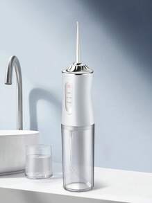 4-in-1 elektrische Mundpflege-Reinigungswasserflosser, rosa Farbe, USB aufladbar, 3 Modi, 4 Düsen, 220ml Wassertank, IPX7 wasserdicht, tragbar für Zuhause/Reisen, ideales Geschenk für Männer und Frauen