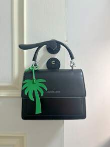 1 bucată de culoare solidă PU Minimalist Drăguț Interesant Plant Palmier Breloc mașină Pandantiv, potrivit pentru cupluri, studenți, bărbați și femei, ideal pentru geantă de umăr, geantă de mână, rucsac, vacanță, călătorie, cadou pentru iubită, mamă