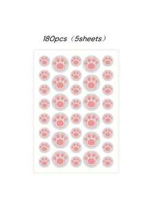 1800/1440/540/36 Pcs Cat Paw Stickers, Halloween And Christmas Decorative Stickers, Colorful Cat Paw Stickers, Suitable For Party, Holiday Photo Decoration, Face Decoration (1 Sheet Per Color), For Decoration Only (Not For Makeup), Cosmetics, Inexpensive, Room Decor, Vanity, Travel, Bedroom, Makeup Accessories, Inexpensive, Christmas Gift, Cosmetics, Makeup Tools, Cheap Goods, Gifts, Women Gifts, Christmas Gifts - Multicolor - View 14