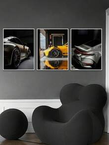 1 件 911 海报墙面艺术高级时尚房间装饰男士墙面艺术 GT 3 RS 印刷房间装饰墙面艺术汽车无框