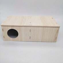 1 件木制仓鼠隐藏迷宫、栖息地小屋和爬梯、小型宠物的藏身之处、易于组装的玩具、仓鼠笼配件 - 彩色 - 查看 2