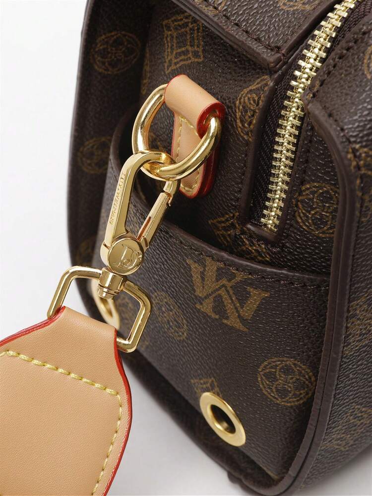 Clover Crossbody Bag, Fashion Women Shoulder Bag, Pillow Style Casual Messenger Bag For Shopping & Everyday Use By Young Girls , Bags Ladies Elegant , Valentine's Day, Bags Ladies Elegant - Coffee Brown - View 7