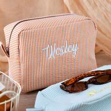 Túi đựng mỹ phẩm Bubble Chiffon phong cách Châu Âu & Mỹ, Túi đựng đồ vệ sinh thiết kế sọc, Túi đựng đồ du lịch phổ biến của Mississippi, Ngọt ngào & Tươi mát, Dễ thương & Đáng yêu, Tinh tế & Thanh lịch, Phong cách Anh cổ điển, Quà tặng Ngày lễ tình nhân, Quà tặng Ngày của Mẹ, Quà tặng trở lại trường, Quà tặng sinh nhật, Quà tặng cưới - Nhiều màu - Xem 8