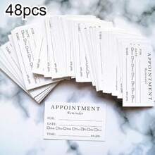 3.5 英寸 X 2 英寸预约提醒卡，适用于牙医、治疗师、医生、美发沙龙，简约设计 - 48 - 查看 10