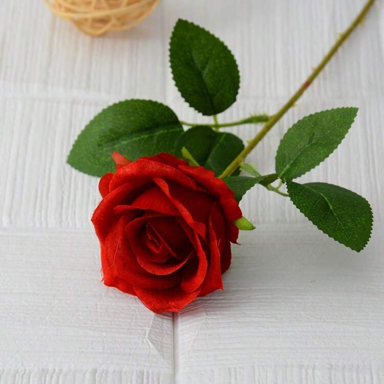 52 cm Rose artificielle rouge et colorée, bouquet de fleurs en soie réaliste, rose fausse romantique, décoration florale rose pour la maison, rose en satin sans tige de 3 pouces, convient pour la décoration murale, le mariage, le bouquet de fleurs artificielles, la décoration de printemps, les arts et l'artisanat DIY