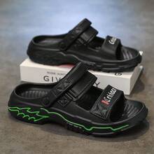 2025 Men's Soft Bottom Odor-Resistant 2-In-1 Outdoor Slippers For Driving, Non-Slip Wear-Resistant Beach Sandals - Black - View 1