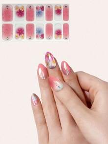 Hình dán móng tay hoa cúc 3D lãng mạn, hình hạnh nhân, trang trí móng tay hoa DIY, mùa xuân/hè. - Nhiều màu - Xem 2