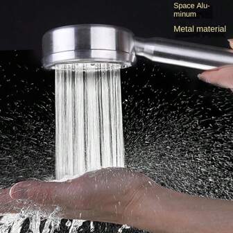 Aluminum Alloy Detachable Shower Head Set, Pressurized Handheld Shower Head With Water-Saving Spray Function