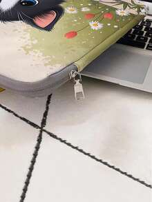 Cat Print Laptop Sleeve, Laptop Bag, Accessories, Soft Laptop Sleeve, Soft Laptop Case, Laptop Bag, Tablet Leather Case, Laptop Zipper Sleeve, School, Business, Office - Multicolor - View 5