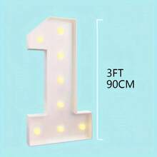 Bảng số LED khổng lồ 3ft có đèn số 0-9 - Bảng xốp ánh sáng trắng mát và ấm, thích hợp cho tiệc tùng, sinh nhật, đám cưới, kỷ niệm - Dùng pin (AA), tự lắp ráp, thích hợp cho đám cưới, lễ rửa tội, sinh nhật, lễ kỷ niệm, lễ tốt nghiệp (Không bao gồm pin) - Nhiều màu - Xem 28