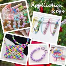 16mm 10pcs Glossy Cat Eye Resin Beads - Galaxy Mermaid Subtle Sparkle Resin Round Beads, Smooth Beads Suitable For DIY Jewelry Making - Unisex Accessories - Multicolor - View 3